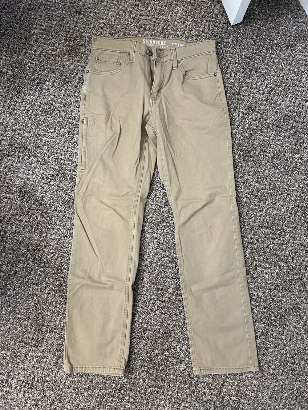 Levi Signature tan straight-leg utility pants